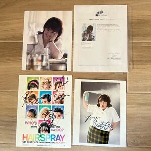 3 Autographed Photos Hairspray Movie 2007 Nikki Blonsky And Cast 8x10 And 8.5x11